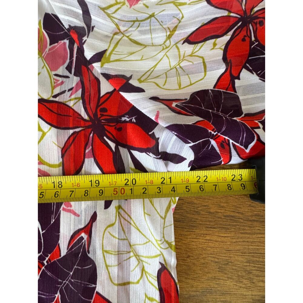 Bold Elements Floral Cold Shoulder Blouse Gold Chain Straps XXL - Picture 6 of 9